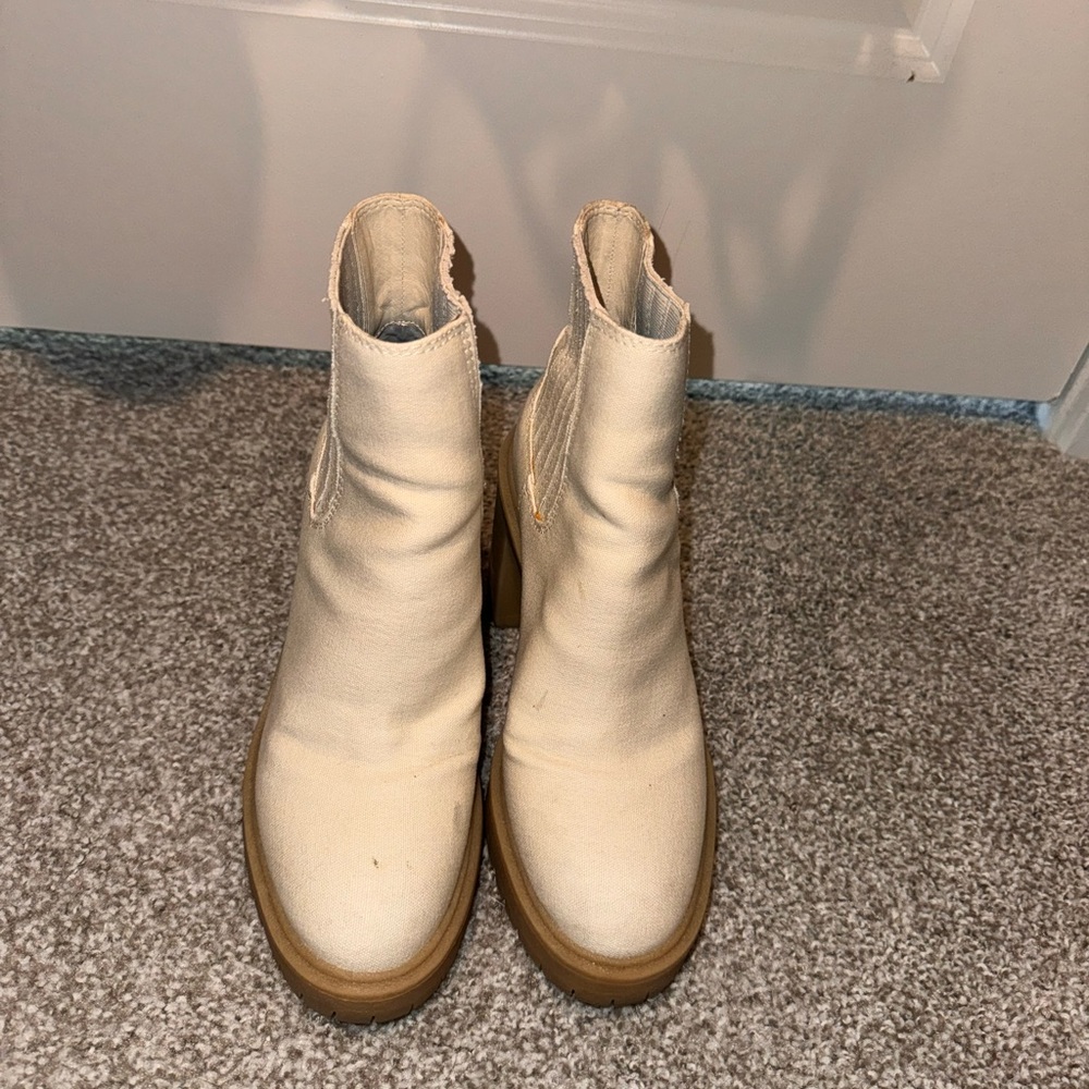 Dolce Vita Cream Ankle Booties